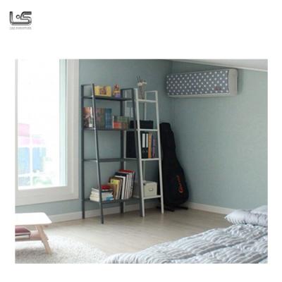 China Modern Industrial 4 Tier Metal Shelf Ladder Bookcase for sale