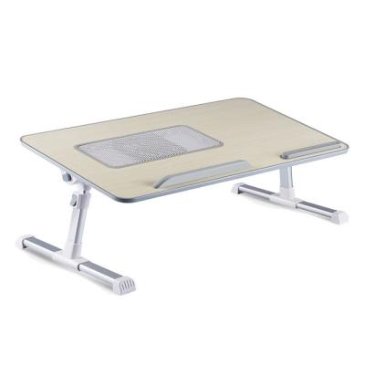 China Portable Foldable And Adjustable MDF Laptop Table Wood On Bed / Wooden Laptop Table On Sofa Or Home Computer Desk And Floor Office for sale