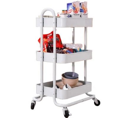 China New Modern Style Easy To Use Mobile Cart On Wheels Stand Vegetable Cart for sale