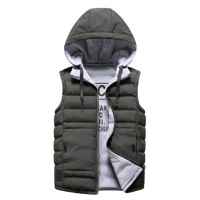 China Two Sides Sleeveless Windproof Jacket Men's Warm Thick Winter Coats Male Cotton-padded Vest Man Custom Logo for sale