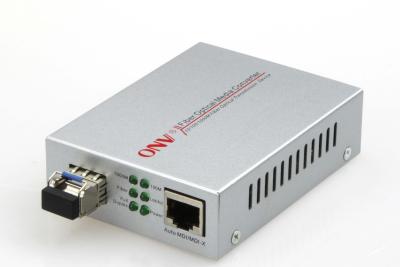 China Gigabit Single Mode Single Fiber Media Converter, SFP LC Fiber Port for sale