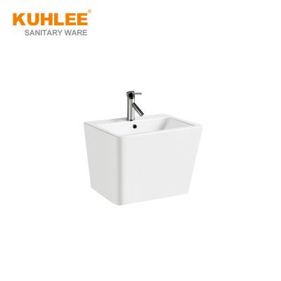 China Modern Style Square Basin Ceramic Bathroom Sinks Sanitary Ware Hand WC Porcelain Wash Basin Sink for sale