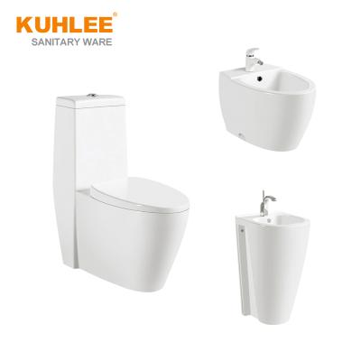 China Factory Modern Lavatory Basin Set Suite Sanitary Bathroom Toilet Bidet Sink Ware Toilet Ceramic Wc for sale