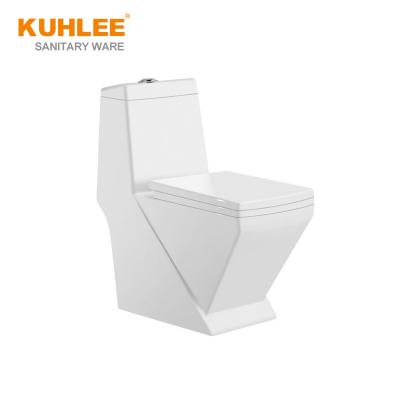 China Wc Sanitary Wash Down Double-Flow Square Style Bathroom Toiletries One Piece Toilet Seat With Good Prices for sale