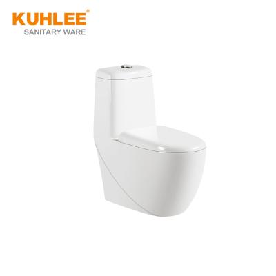 China Eddy Double Hole Ceramic White Siphonic Peep Toilet Double-Flow Chinese One-Piece Wc Siphon for sale