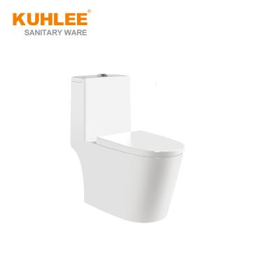 China Double Flush Eddy Double Hole Bathroom Wc Easy Clean White Ceramic Tornado Siphonic One Piece Toilet for sale