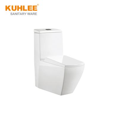 China Large Floor Standing Double-Flow Chinese Hotel Bathroom Ceramic Siphonic WC One Piece Toilet For Sale for sale