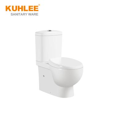 China Wc Sanitary Ceramic Washdown Building Restroom Manufacturer Double-Flow Ware Two-Part Toilet for sale