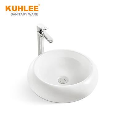 China Art Basin White Ceramic Hand Wash Bathroom Modern Sink Basin Round Top Table Sinks for sale