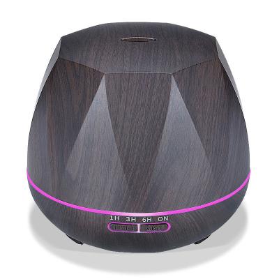 China Electric Ultrasonic Humidifier Air Humidifier Hotel 550ml Aroma Essential Oil Wood Grain LED Lights Aroma Diffuser For Home for sale