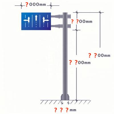 China Aluminum Customized Light Pole Aluminum Single Arm Traffic Post Pole Traffic Lights for sale