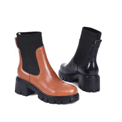 China Anti-slippery women's boots with platform 2021 winter hot sale custom made women's handmade ankle boots for sale