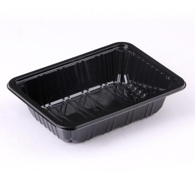 China Disposable Packaging Disposable Frozen Meat Blister PP Plastic Container Card Disposable Packing Tray for sale