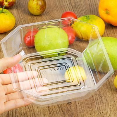 China Wholesale Disposable Food Disposable Octagon Packaging Blister Tomato Fruit Tray Plastic Box for sale