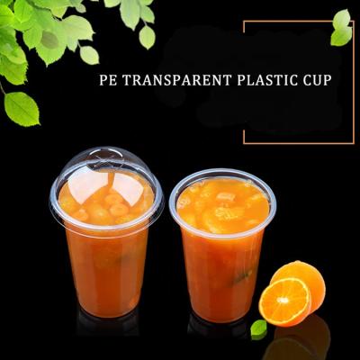 China Wholesale Professional Disposable Juice Plastic Disposable Clear Drink Cups With Lids for sale