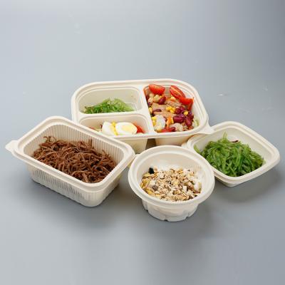 China Biodegradable Biodegradable Corn Starch Take Away Disposable Food Lunch Box Container for sale