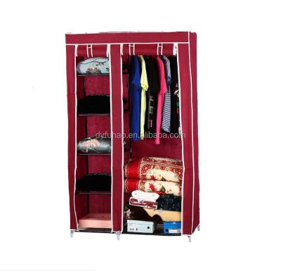 China Non-woven cloth Portable Foldable fabric bedroom Storage cabinet for sale