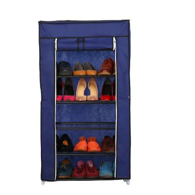 China Factory wholesale six-tier folding Shoe Rack portable shoe rack cabinet bedroom furniture for sale