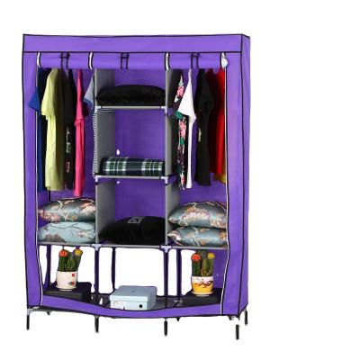 China Wholesale High Quality Large Storage Furniture Folding fabric wardrobe Plastic Portable Wardrobes bedroom furniture for sale