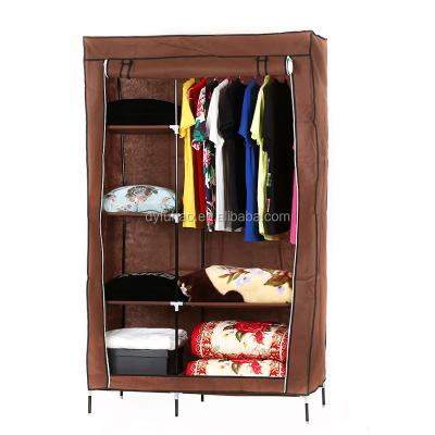 China High quality storage folding fabric wardrobe bedroom furniture portable wardrobe DIY fabric wardrobe for sale