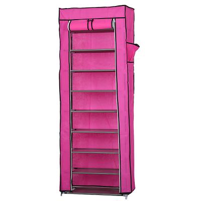 China Factory direct sell high quality non-woven folding fabric wardrobe shoe rack 9 layer Shoe rack cabinet for sale