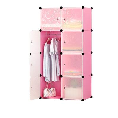 China Wholesale Diy Cheap Portable Armoire Wardrobe Cabinet plastic wardrobe kids clothes cabinet bedroom furniture for sale