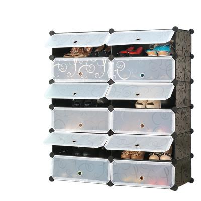 China factory direct sale pp DIY shoe cabinet kids shoe rack bedroom furniture plastic shoe cabinet for sale