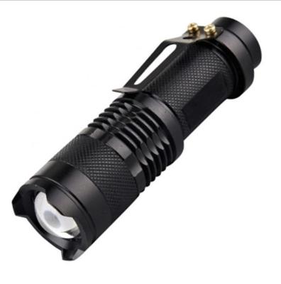 China Waterproof LED Torch Camping Zoom Clip Focus LED Adjustable Flashlight for sale