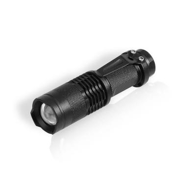 China Camping Customize Tactical Zoomable Clip Flashlight LED Torch Flashlight for sale