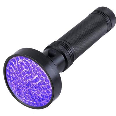 China Camping Ultraviolet Detector 395nm Blacklight 100 LED Flashlight 100 LED Aluminum Purple UV Torch for sale