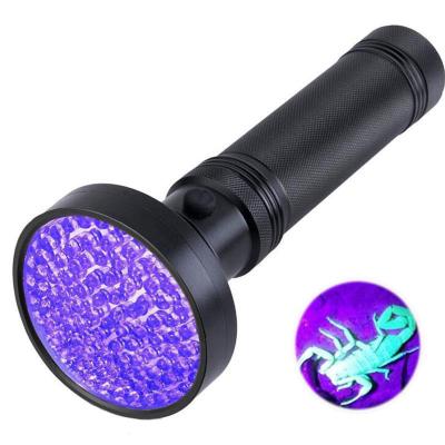 China Camping 395nm UV Black Light Torch 100 LED UV Flashlight For Scorpion Detectors for sale