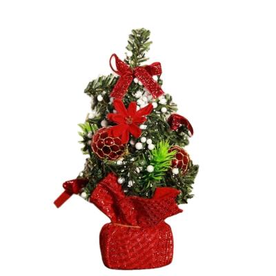 China Shopping Mall Wholesale Aritificial Christmas Decoration Desk Set Child Gift Mini Christmas Tree Table Top for sale