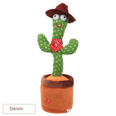 China 2021Wholesale Christmas Recording Gifts Dancing Cactus Baby Stuffed Plush Flowerpot Twisting Doll Singing Music Dancing Cactus Talking Toy for sale