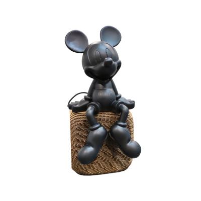 China Europe Customized Cartoon Mickey Mouse Doll Home Decor Fashion Trend Resin Sculpture Craft Jewelry for sale