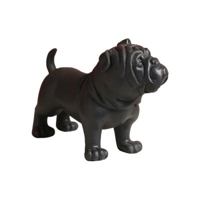 China Cartoon Office Jewelry Resin Europe Home Decoration Office Decoration French Fighting Dog Statue for sale