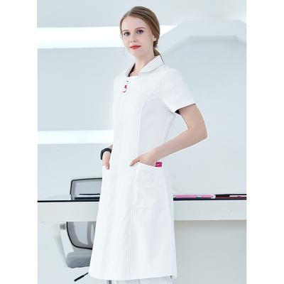 China Hospital Summer Lab Coats Doctor Uniforms For Hospital Female Pharmaceutical Uniforms High Quality Spandex Polyester for sale