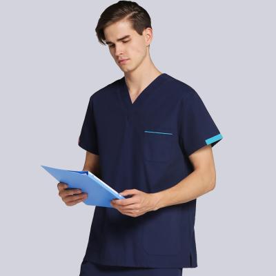 China Hospital Factory Sellers High Quality Cheap V Neck Scrub Suits Set Stretchy Nurse Uniform Short Sleeves In Wholesale Price for sale