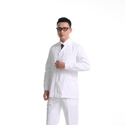 China New Hospital Cloth Sleeve Long Medical White Lab Coat Doctor Lab Coats Anti-Static Pli-insist 95% Polyester 5% Conductive Fiber for sale