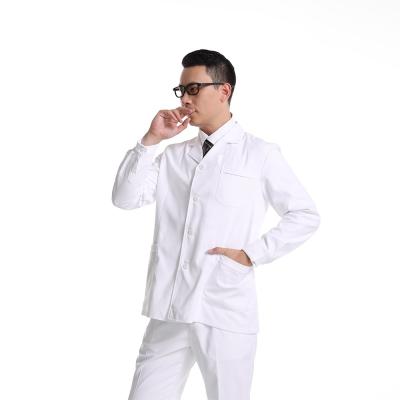 China Fast Delivery Hospital Doctor Short Sleeve White Gown Lab 100% Cotton Top Coated Medical Scrubs Doctor Lab Coats Doctor Uniform for sale