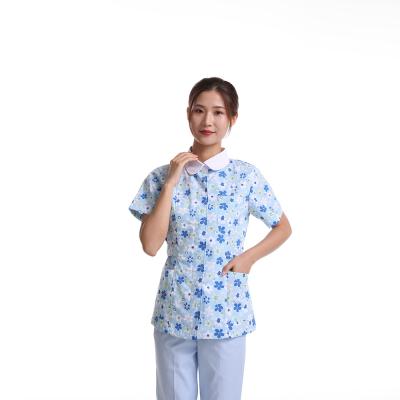 China Breathable Fashionable Nursing Scrub Uniforms Women Nursing Hospital Uniform Cotton Polyester Medical Apparel With Low Price for sale