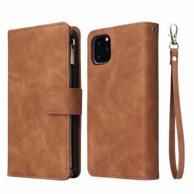 China Shockproof PU Leather Wallet Book Phone Case With Magnetic Closure Card Slots Money Pocket for sale