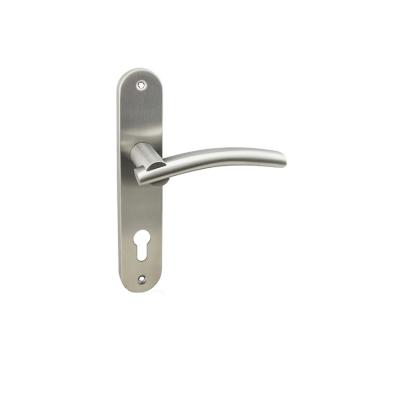 China Modern UNIT SP13 Self Locking Stainless Steel Lever Door Handle for sale