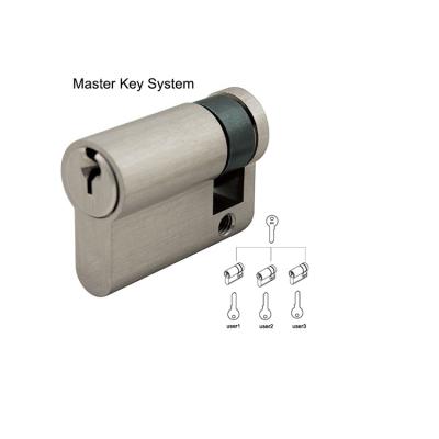 China Euro Lock System Commercial Or Residential Level Master Key System Use 2 Lock Cylinder With Slight Burn Profile for sale