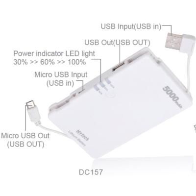 China Fast Charge Support DC157 MFi Certified Power Bank 5000 mAh for sale