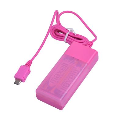 China Mobile Phone Types DC102 Factory OEM Portable USB Charger With Two AA Alkaline Dry Battery for sale