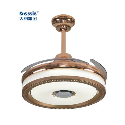 China Modern Hotel Ceiling Fan Light with LED Light and DC Remote Control Living Room Bedroom Ceiling Lamp for sale