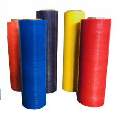 China Moisture Proof Colored Eco-friendly Pre Stretched Hand Use Casting LLDPE Plastic Stretch Film For Packaging for sale