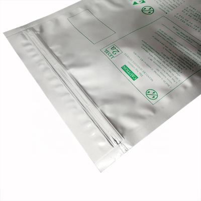 China Customized Resealable Glossy Metallic Moisture Proof Aluminum Foil Packaging Bag For Electronic Components for sale