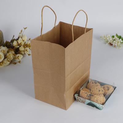 China Recycled Materials Top Sell Professional Factory Direct Selling Kraft Paper Food Packaging Bakery Paper Bag Used For Packing Bread Burgers for sale