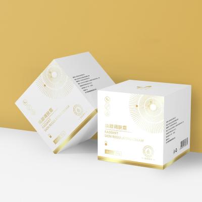 China Customized Handmade Electronic Product Packaging Box Cosmetics Gold And Silver White Card Box Card Mask Box for sale